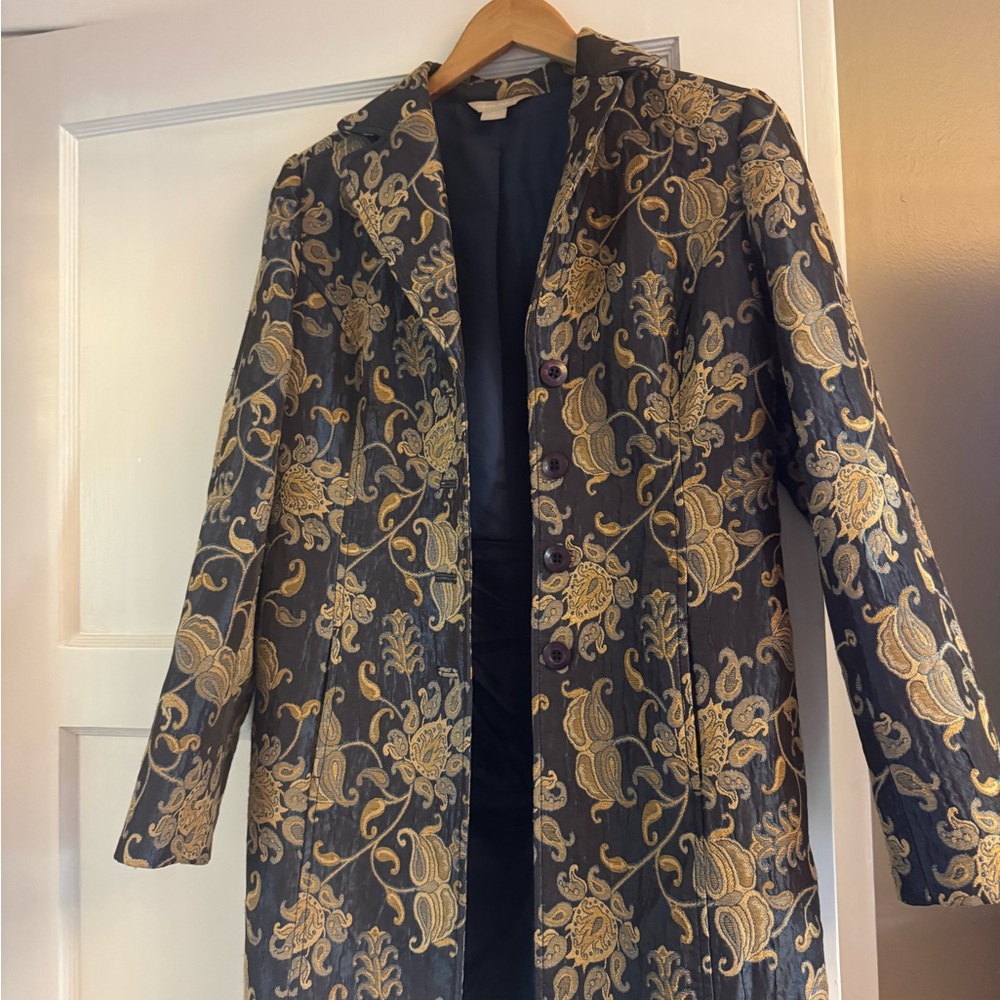 Banana Republic Black and Gold Floral Blazer - Picture 2 of 3